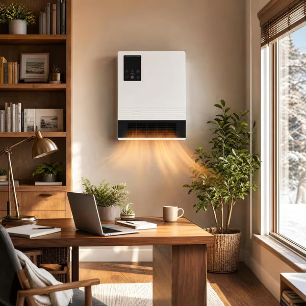 Wall heater in a bedroom