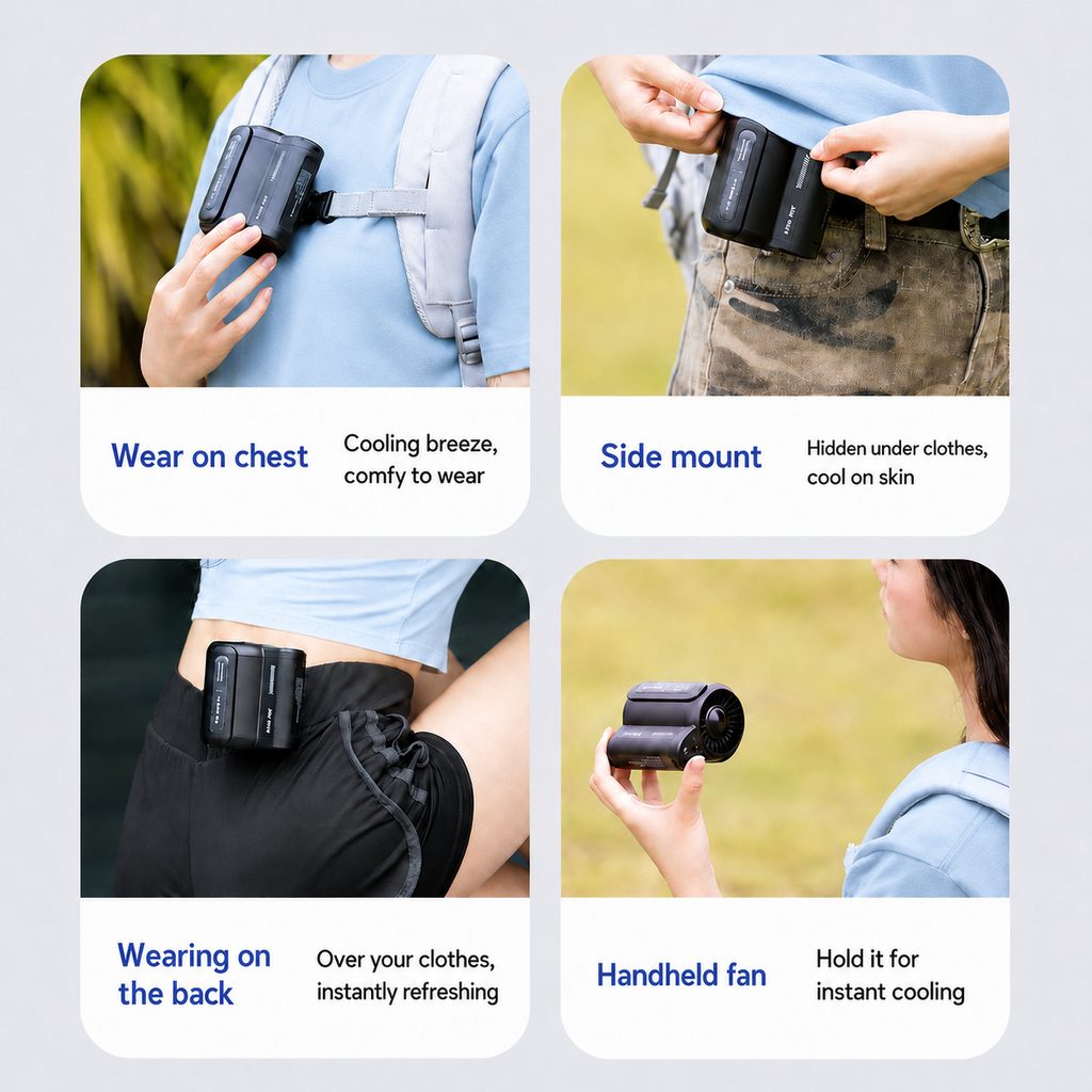 Portable Cooling Fan with Clip