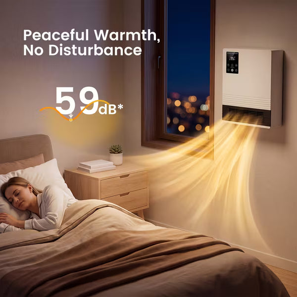 Wall heater in a home office